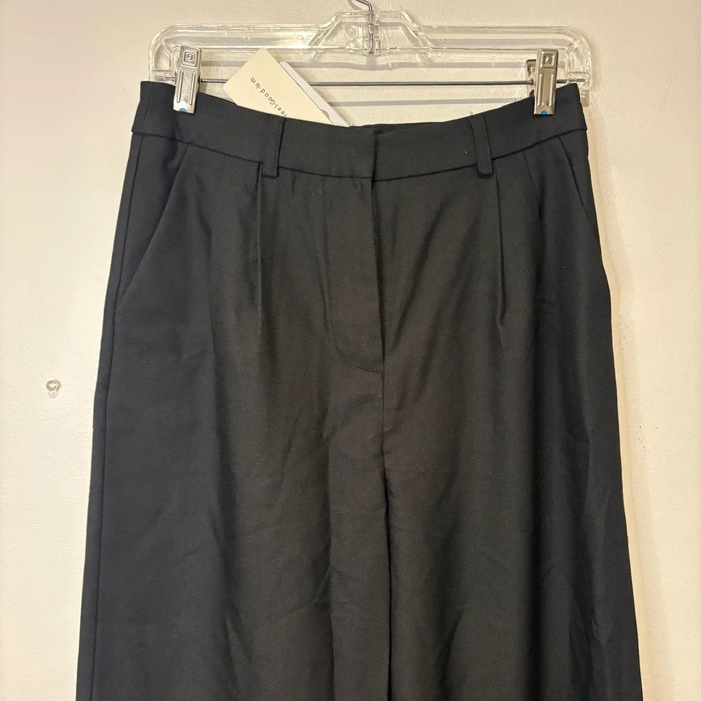 Commense NWT Wide Leg Trousers Women S Black High Waisted Tailored Pants Capsule